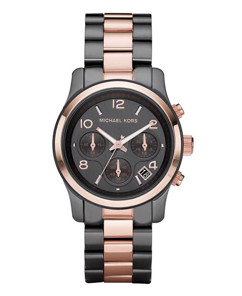 michael kors schwarz gold uhr|michael kors rose gold.